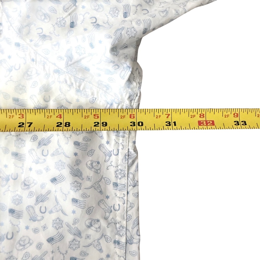 Ariat Jameson Classic Fit Short Sleeve Shirt Mens 3XL White Blue Western AOP - Picture 9 of 10